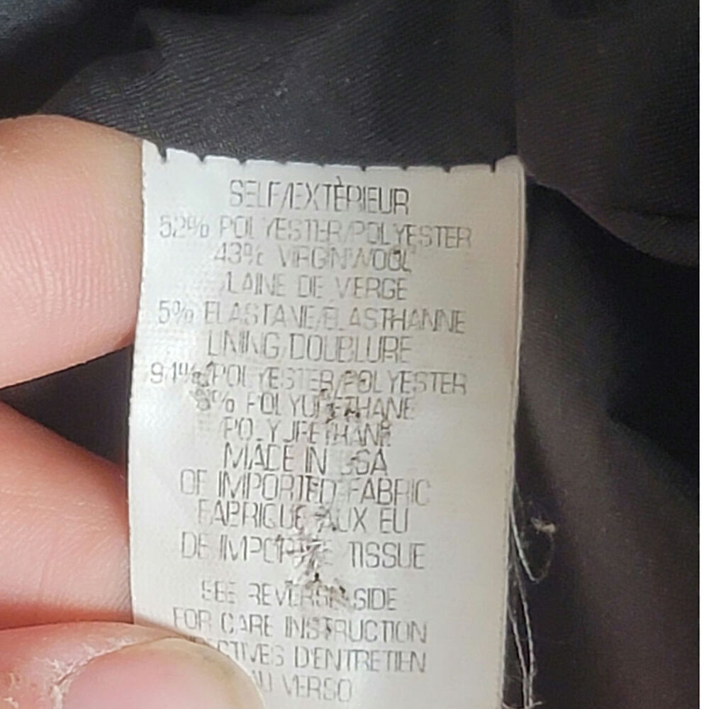 Theory Single Button Wool Blend Black Blazer, Sz … - image 6